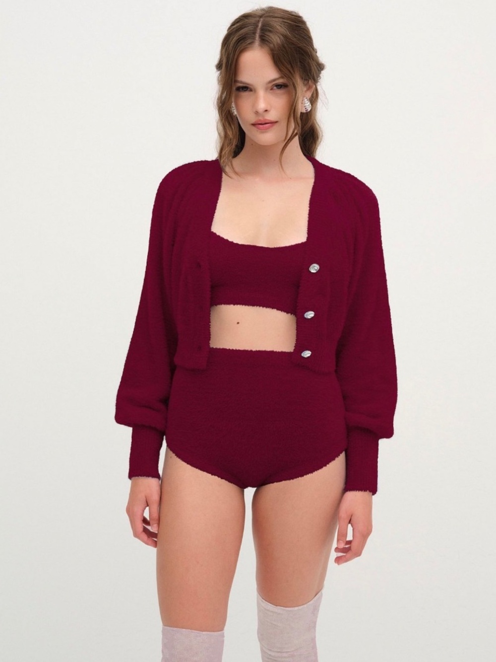 For Love & Lemons Ultra Soft Fiona Cardigan | RED | S | NWT